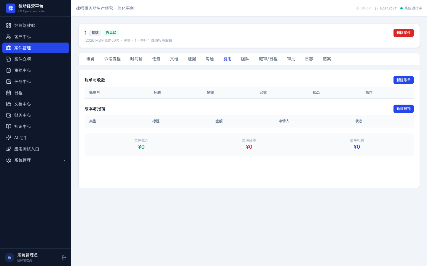 案件费用